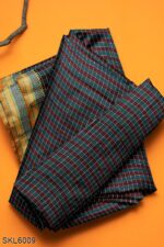 ILKAL COTTON SMALL CHECKS SAREE WITH THODA PARAS BORDER