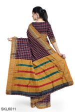 ILKAL COTTON SMALL CHECKS SAREE WITH THODA PARAS BORDER