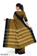 NARAYAN PETH PLAIN MASRISE COTTON SAREE WITH PATTI PALLU