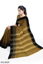 NARAYAN PETH PLAIN MASRISE COTTON SAREE WITH PATTI PALLU