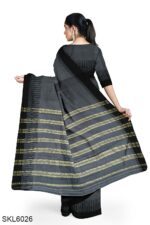 NARAYAN PETH PLAIN MASRISE COTTON SAREE WITH PATTI PALLU