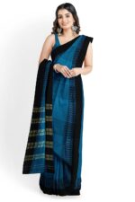 NARAYAN PETH PLAIN MASRISE COTTON SAREE WITH PATTI PALLU