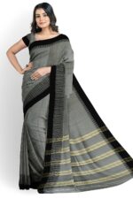 NARAYAN PETH PLAIN MASRISE COTTON SAREE WITH PATTI PALLU