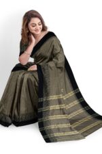 NARAYAN PETH PLAIN MASRISE COTTON SAREE WITH PATTI PALLU
