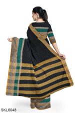 NARAYAN PETH PLAIN COTTON SAREE WITH PATTI PALLU