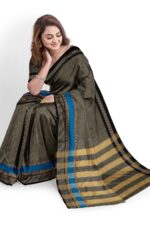 NARAYAN PETH PLAIN COTTON SAREE WITH PATTI PALLU