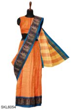NARAYAN PETH PLAIN COTTON SAREE WITH PATTI PALLU