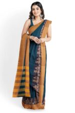 NARAYAN PETH PLAIN COTTON SAREE WITH PATTI PALLU