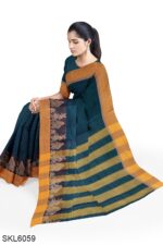 NARAYAN PETH PLAIN COTTON SAREE WITH PATTI PALLU