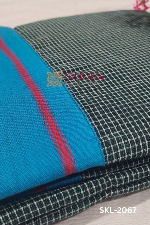 Patteda Anchu Checks with Plain Border