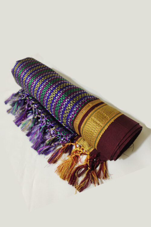 GULEDGUDDA KHANA COTTON DUPPATTA WITH TASSELS