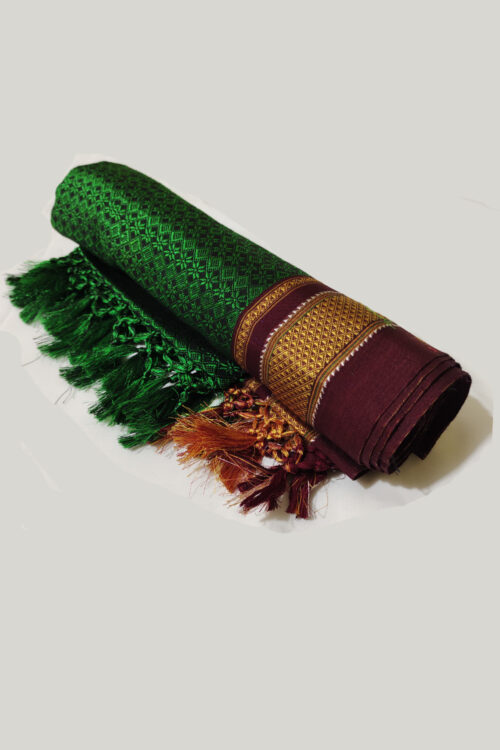 GULEDGUDDA KHANA COTTON DUPPATTA WITH TASSELS