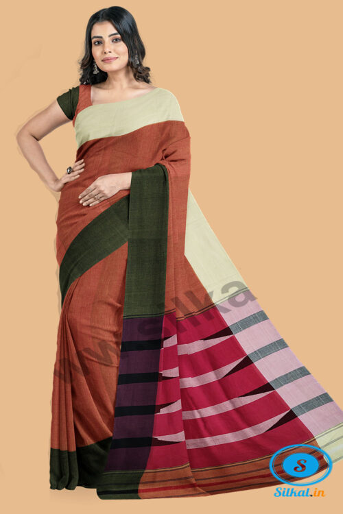 PATTEDA ANCHU PURE COTTON HANDWOVEN SAREE