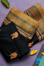 ILKAL MAYURI SAREE WITH CHIKKI BORDER