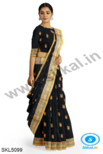 ILKAL MAYURI SAREE WITH CHIKKI BORDER