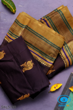 ILKAL MAYURI SAREE WITH CHIKKI BORDER