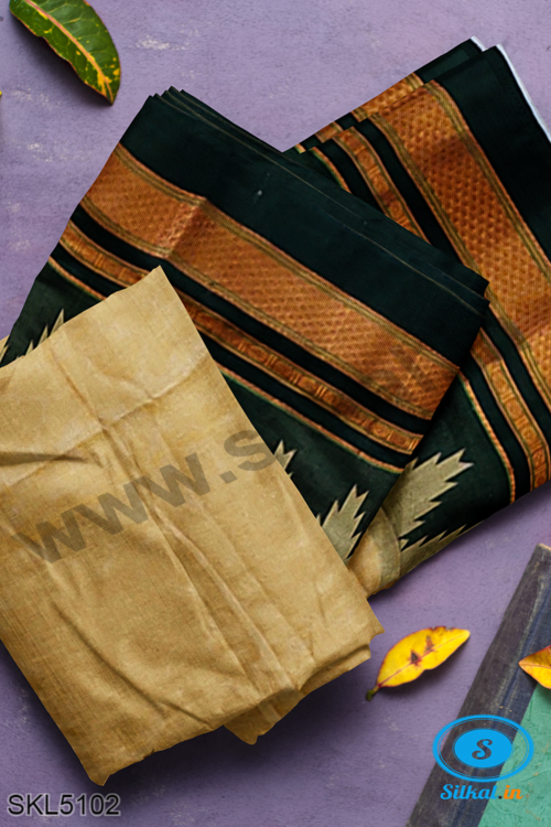 ILKAL EMBOZ SAREE WITH TEMPLE BORDER