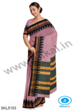 ILKAL EMBOZ SAREE WITH TEMPLE BORDER