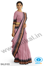 ILKAL EMBOZ SAREE WITH TEMPLE BORDER