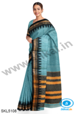 ILKAL EMBOZ SAREE WITH TEMPLE BORDER