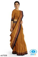 BANAHATTI COTTON SAREE WITH TRADITIONAL BORDER