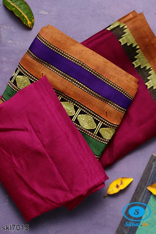 BANAHATTI COTTON SAREE WITH TRADITIONAL BORDER