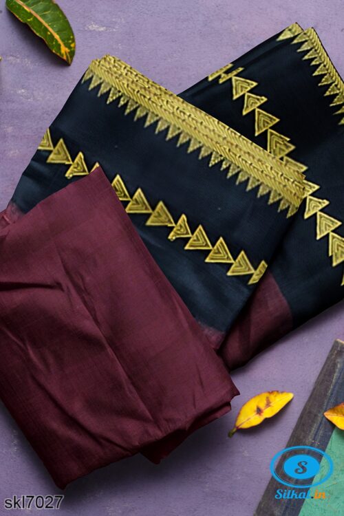 BANAHATTI COTTON  SAREE WITH TRADITIONAL BORDER