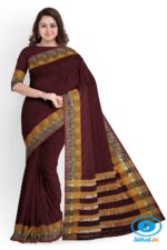 BANAHATTI COTTON SAREE WITH TRADITIONAL BORDER