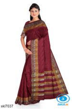 BANAHATTI COTTON SAREE WITH TRADITIONAL BORDER