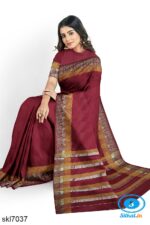 BANAHATTI COTTON SAREE WITH TRADITIONAL BORDER