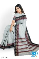 BANAHATTI COTTON SAREE WITH TRADITIONAL BORDER