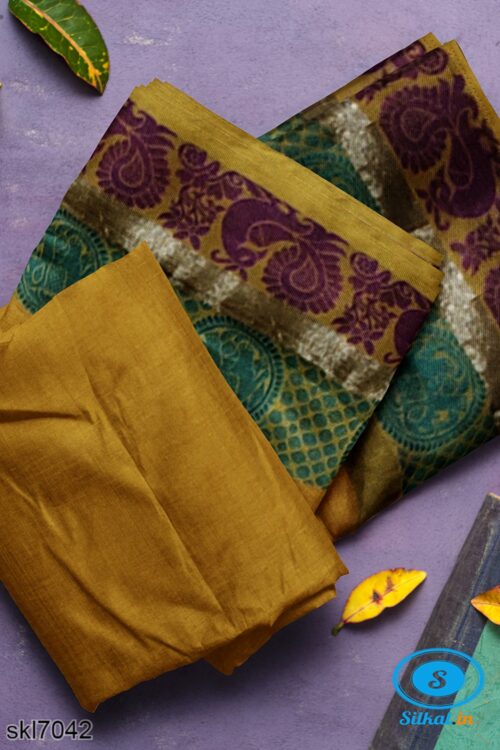 BANAHATTI COTTON SAREE WITH TRADITIONAL BORDER