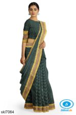 ILKAL COTTON RAGAWALI SAREE WITH CHIKKI PARAS BORDER