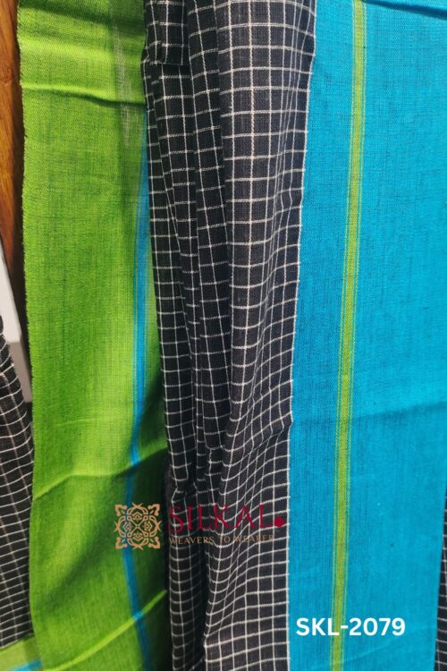 Patteda Anchu Checks with Plain Border