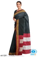 ILKAL SILK PLAIN CHIKKI BORDER SAREE