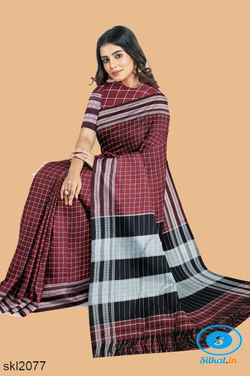 ILKAL HANDLOOM MERCERIZED COTTON BY COTTON SAREES
