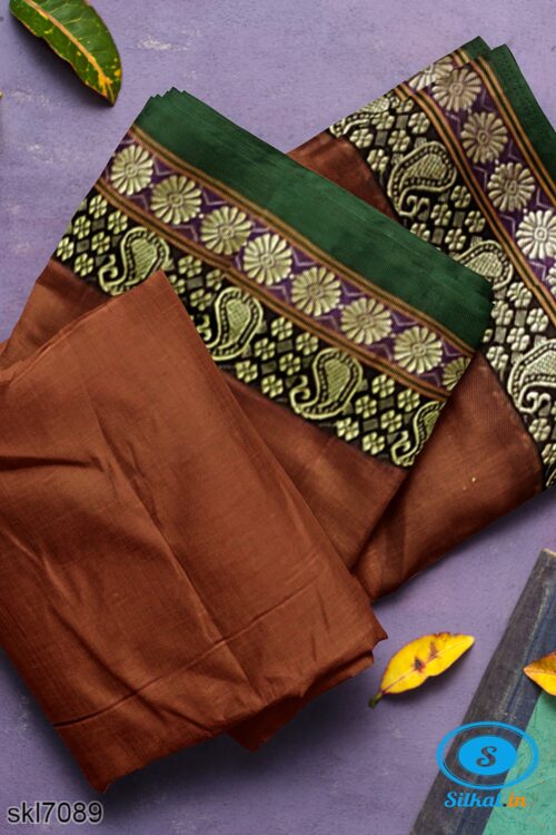ILKAL COTTON PLAIN SAREE