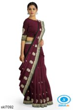 ILKAL COTTON PLAIN BUTTHA SAREE