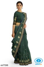 ILKAL COTTON PLAIN BUTTHA SAREE