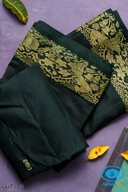 BANAHATTI COTTON SAREE WITH TRADITIONAL BORDER