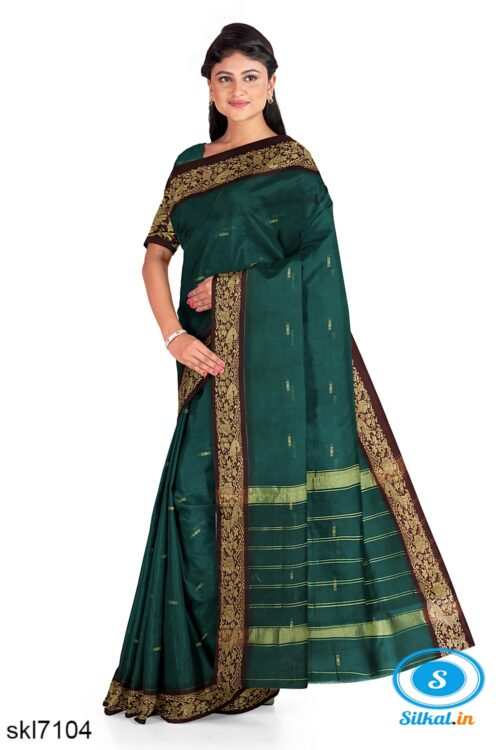 BANAHATTI COTTON SAREE WITH TRADITIONAL BORDER