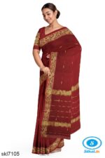 BANAHATTI COTTON SAREE WITH TRADITIONAL BORDER