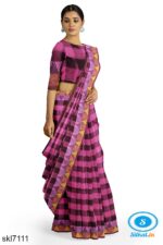 BANAHATTI COTTON SAREE WITH TEMPPAL BORDER