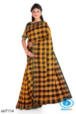 BANAHATTI COTTON SAREE WITH TEMPPAL BORDER