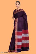BANAHATTI COTTON SAREE WITH TRADITIONAL BORDER