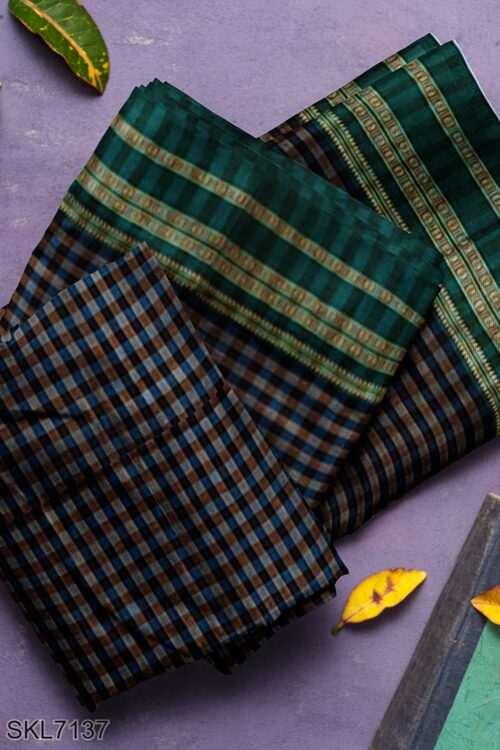 BANAHATTI COTTON SAREE WITH TRADITIONAL BORDER