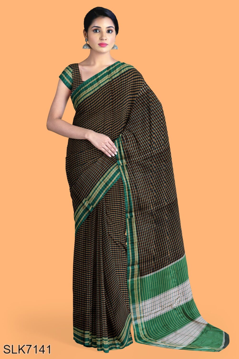 BANAHATTI COTTON SAREE WITH TRADITIONAL BORDER