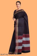 BANAHATTI COTTON SAREE WITH TRADITIONAL BORDER