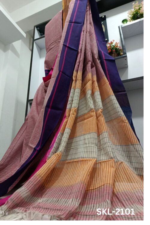 Patteda Anchu Checks with Plain Border
