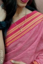 PATTEDA ANCHU PURE COTTON HANDWOVEN SAREE WITH GOMI BORDER